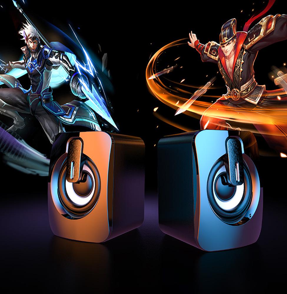 Compact Desktop Wired Subwoofer Speaker for Laptop and Home Use