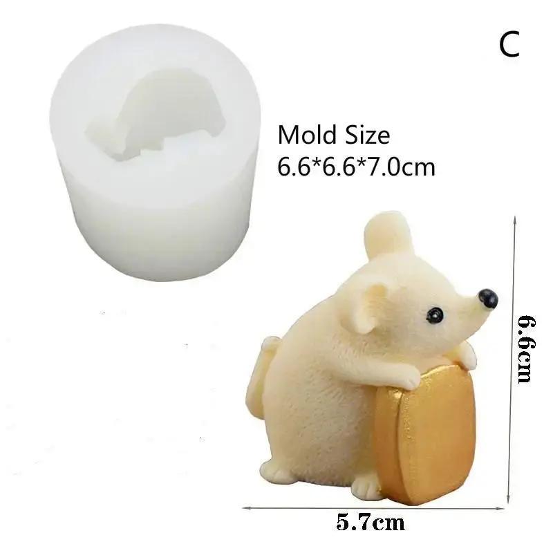 1 шт. Силиконовая форма в виде мышки, милая 3D форма для изготовления кубиков сахара ручной работы, креативные формы для смолы для шоколада, торта