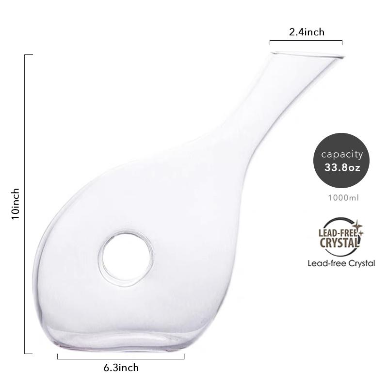 Винный графин, хрустальный аэратор для вина, выдуваемый вручную без свинца, хрустальное стекло с фаской в форме улитки, подарочные аксессуары для вина