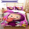 3pcs Masha and the Bear4 Cover Set - Personalized Name, HD Printed Bedding with 1 Cover and 2 Pillowcases - Perfect for Home Decor, Easy Care