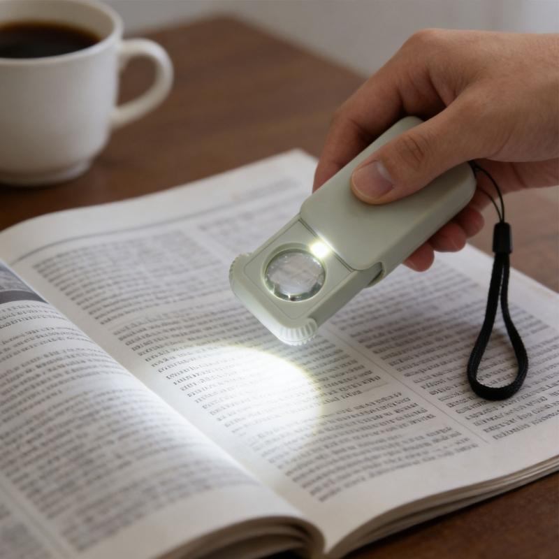 Retractable Magnifier 15X 30X 45X Magnification Lenses with LED Light for Enhances Visibilities in Low Light Conditions