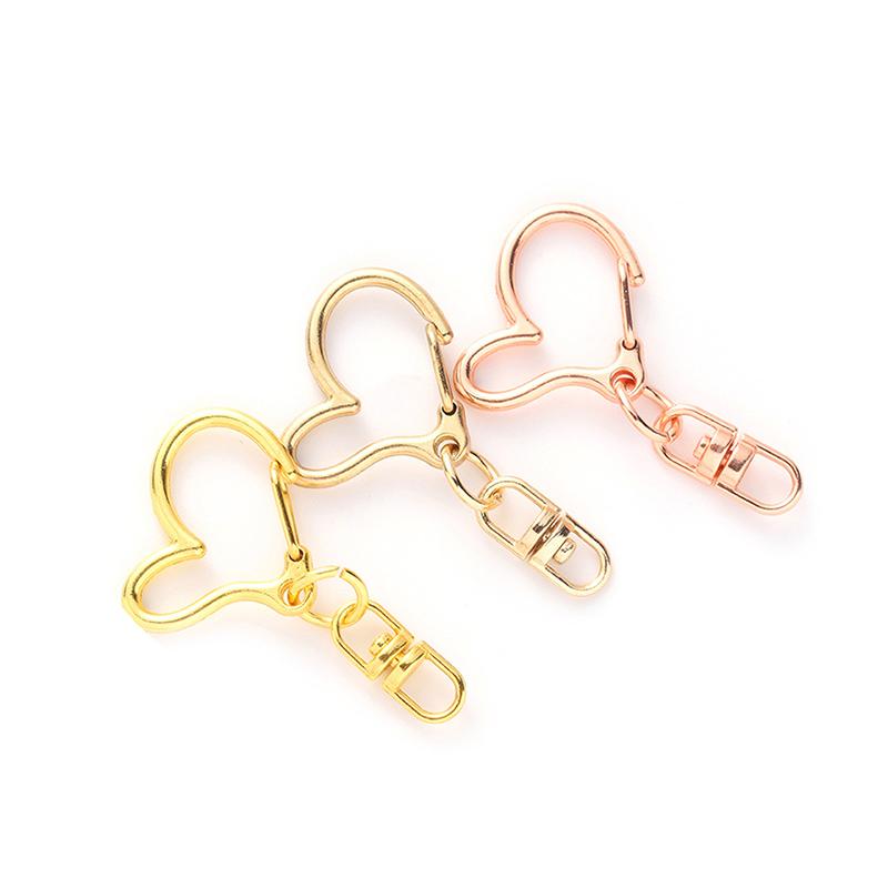 10 шт. брелок для ключей в форме сердца, брелок для ключей, аксессуары для самостоятельного изготовления, карабин