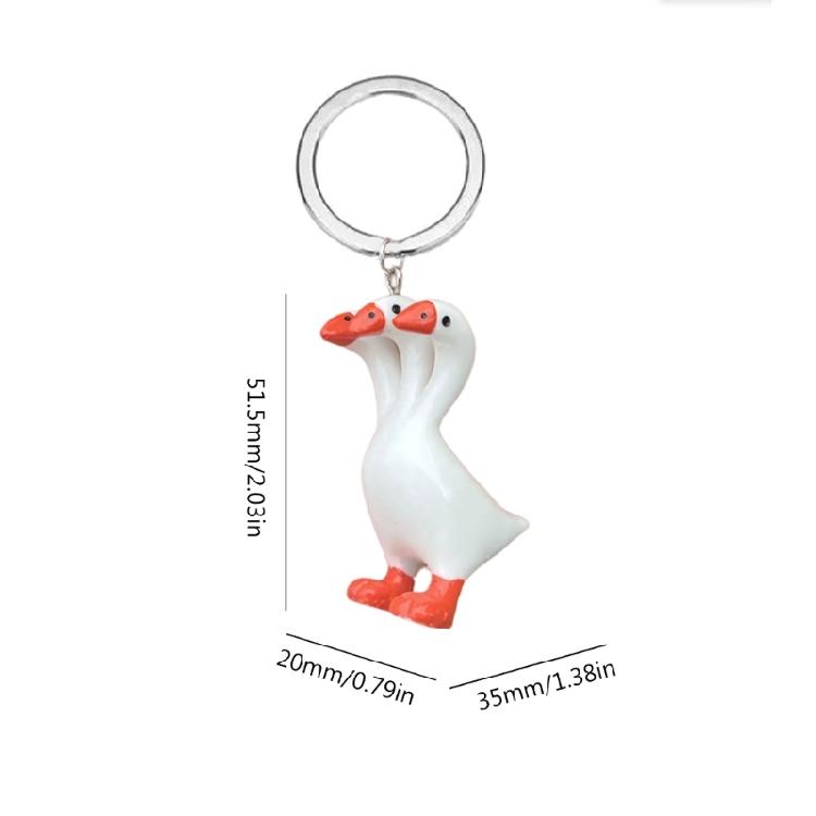 Unique Pendant Earring Geese with Three Heads Shape Lightweight Pendant Necklace