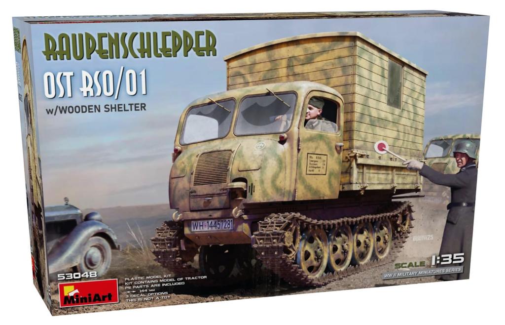 Miniart Пластиковая модель Мини-тягач Laupenschlepper OST с деревянным навесом MA53048 1/35 RSO/01 (Военная техника)