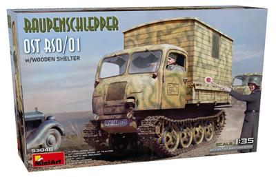 Miniart Пластиковая модель Мини-тягач Laupenschlepper OST с деревянным навесом MA53048 1/35 RSO/01 (Военная техника)