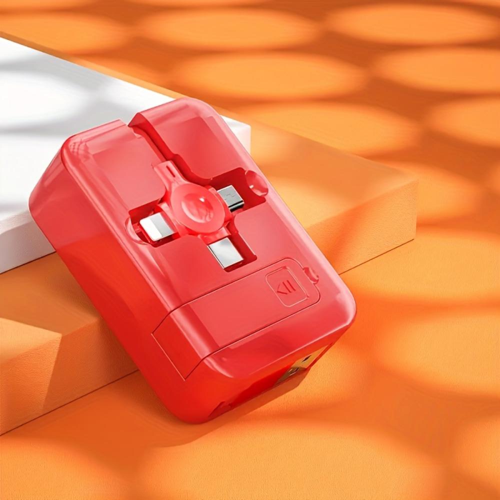 Многофункциональная телескопическая подставка 3-в-1 со сверхбыстрой зарядкой и кабелем синхронизации данных для мобильных телефонов — прочный ПВХ, круглая форма