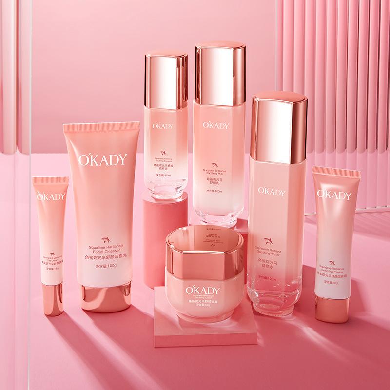 7 Step Skincare Bundle with Squalane for Hydrating, Moisturizing, Smoother Looking Skin
