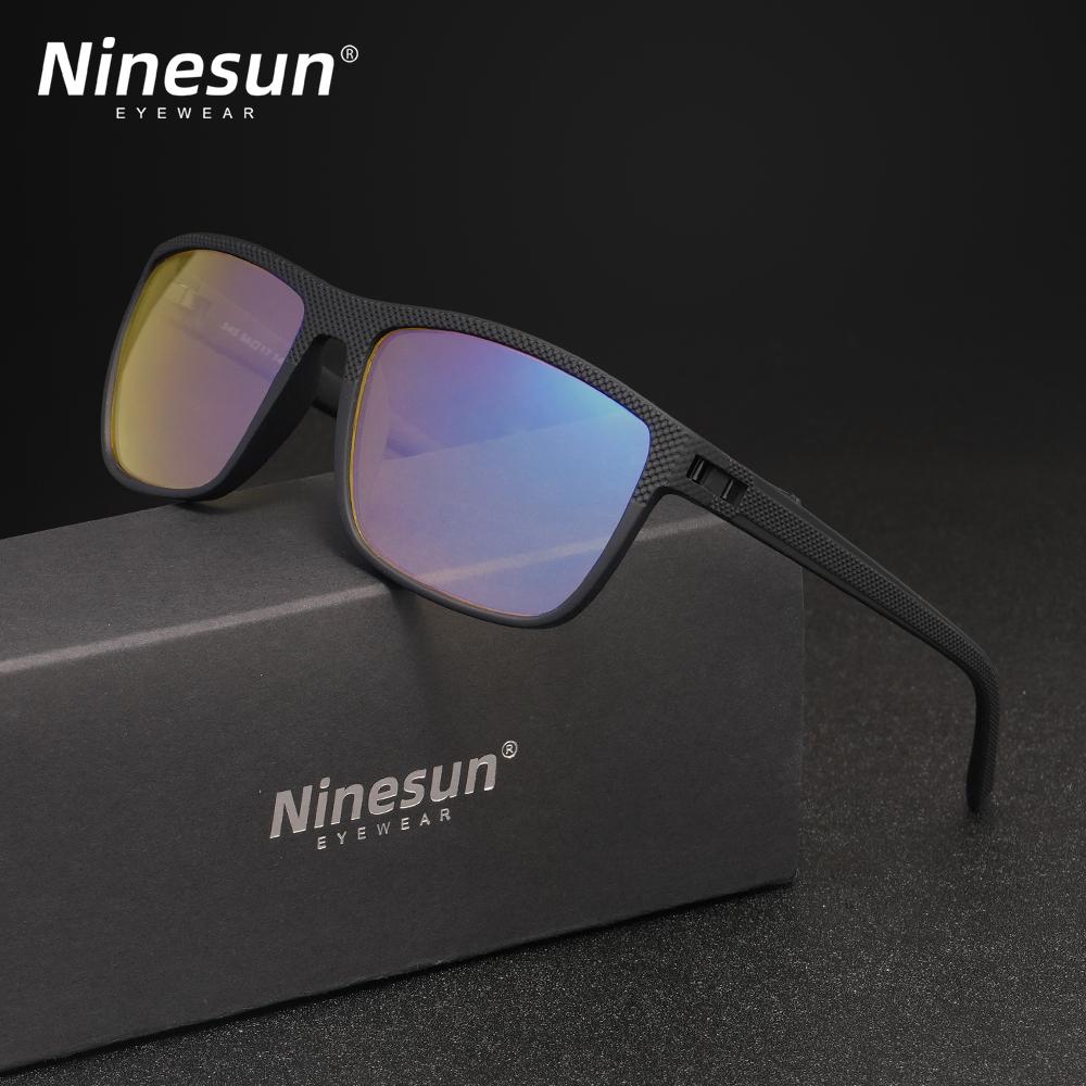 NINESUN Fashion Anti Blue Ray Glasses TR90 Frame Women Men Eyewear Blue Light Blocking Transparent Lens Optical Eyegalsses