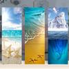 Beach Ocean Iceberg Refrigerator Sticker Full Film Landscape Removable Renovation Freezer Door Cover Stickers Kitchen Furniture