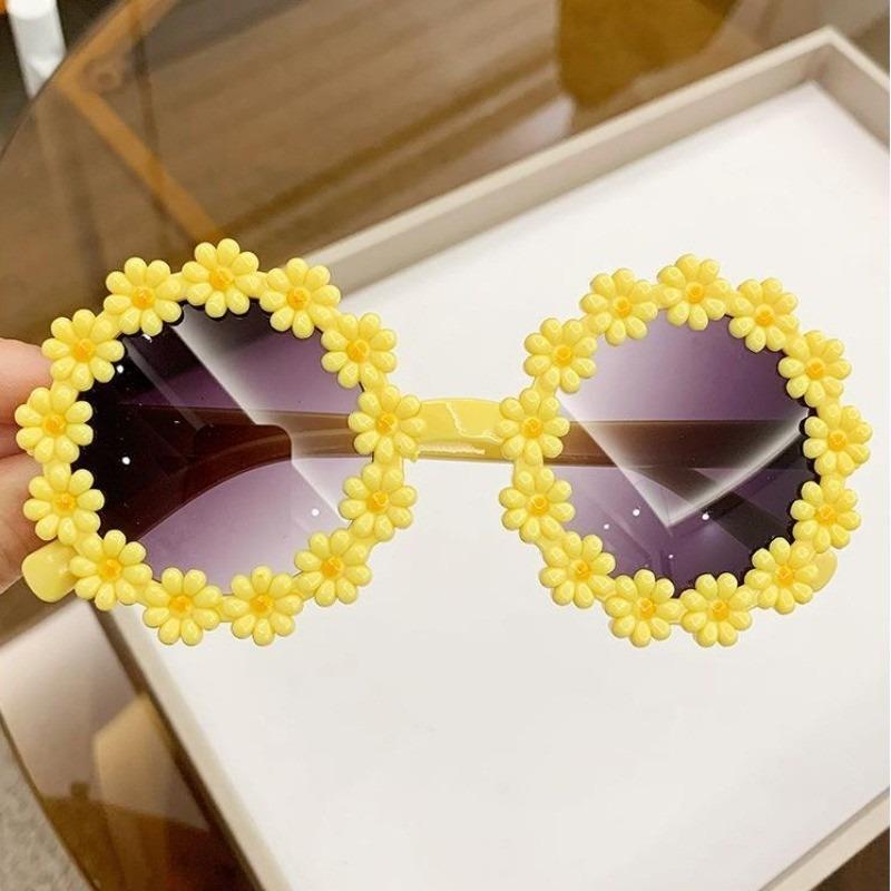 3PCS Fashion Kids Sunglasses Flower Shape Glasses for Children Boys Girls Accessories Outdoor Photography Eye Protection