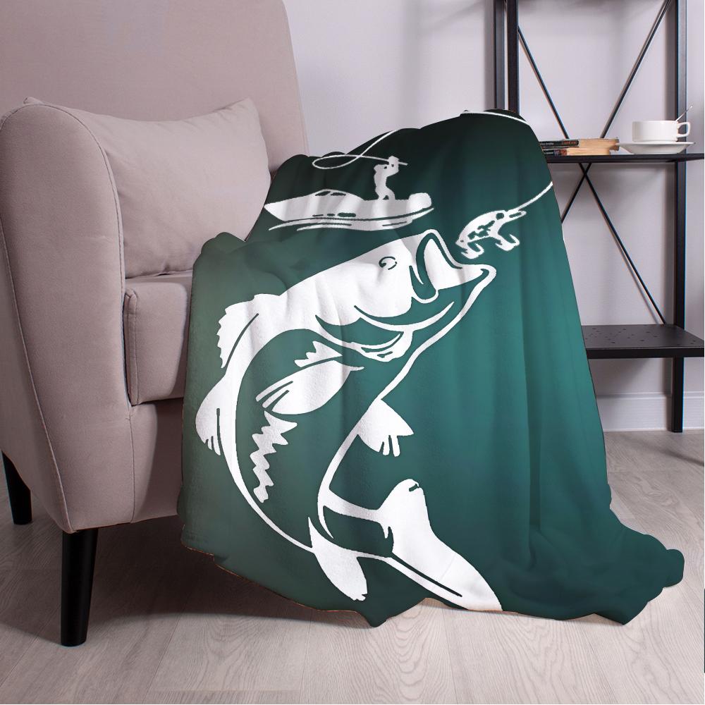 Nash Fishing Logo Throw Blanket Aesthetic Art Flannel Blanket Portable Home Travel Camping Sofa Picnic Thickening Flannel Blank