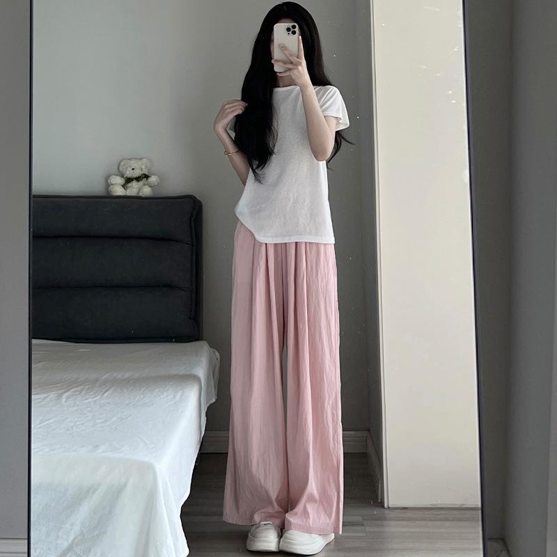 Casual Pants Women's Summer New High-waisted Loose Straight Wide-leg Pants