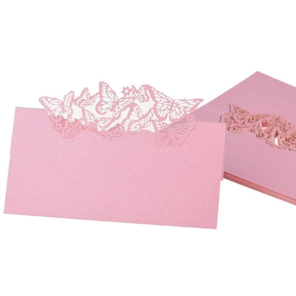 50 шт. Бабочки лазерная резка именные карточки для рассадки гостей на свадебный стол