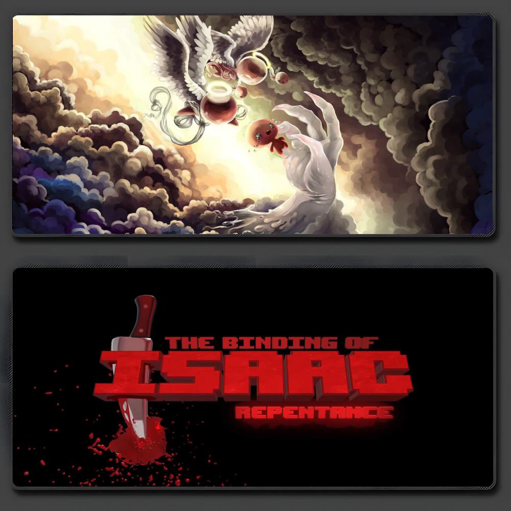 Коврик The Binding Of Isaac Коврик для мыши Большой Противоскользящий Резиновый Игровой Коврик для мыши Прочный Настольный коврик Толстый Край со швом Подходит для Офиса A
