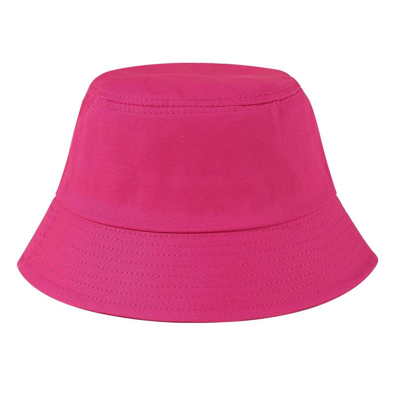 Custom Adult Cotton Bucket Hat Sublimated and Embroidered Wide Brim Round Hat for Summer Outdoor Use Solid Casual Style