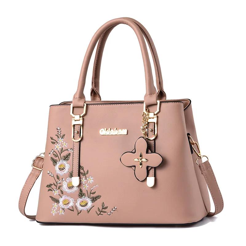 Новая женская маленькая вышитая цветочная сумка-клатч Fashi Brand Сумки через плечо Sac A Main Femme De Marque Люкс Кожаные Сумки-тоут