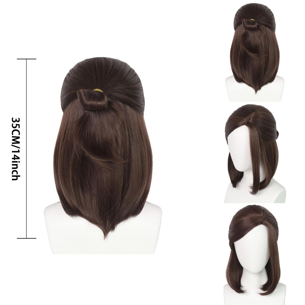 The Last Of Us Ellie Brown Cosplay Wig With Breathable Natural Feel For Scene Dressing