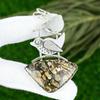 Trillion Natural Turritella Agate Daughter Pendant Jewelry 925 Sterling Silver