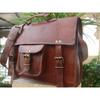 Винтажная коричневая сумка из козьей кожи, мужская сумка через плечо для ноутбука, портфель, новый портфель