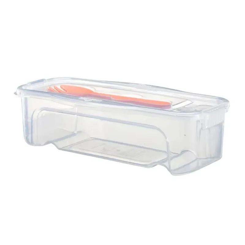 Large Capacity Noodle Cooking Box Microwave Heating with Fork Spoon Pasta Storage Box with Drainer Noodles Cooking Utensils