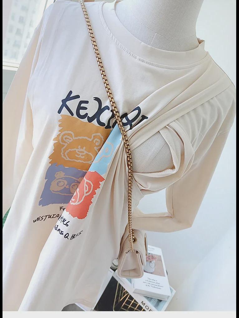 Футболка с длинными рукавами для беременных и кормящих матерей с боковыми разрезами для кормления грудью в послеродовой период - повседневная осенняя одежда