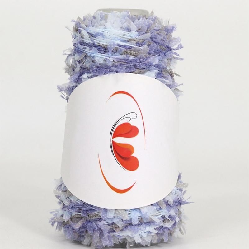 50G Rainbow Butterfly Paper Yarn Colorful Fancy Blend Partner Thread Hand Knitting Summer Baby Scarf Hat Doll Sweater Supplies