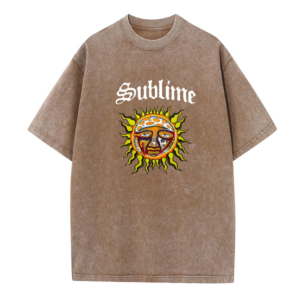 Sublime Sublime Футболки с круглым вырезом Летние Подарок для фанатов музыки Винтажные Унисекс Хлопковые футболки Харадзюку с коротким рукавом