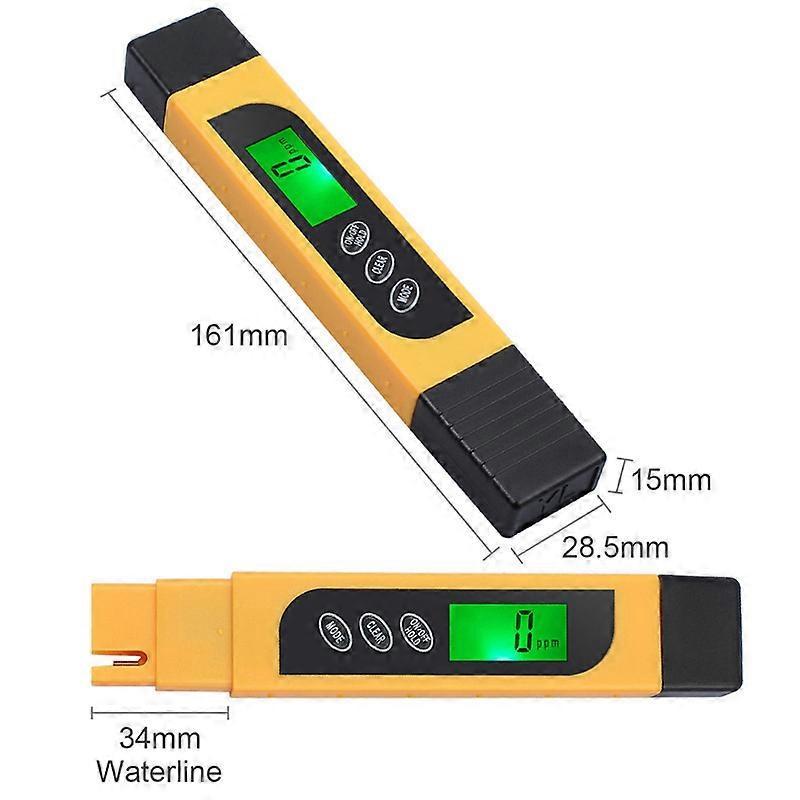 Digital TDS Tester Pen Portable Water Quality TDS EC & Temperature Meter Purity Meter TEMP PPM Test Thermometer