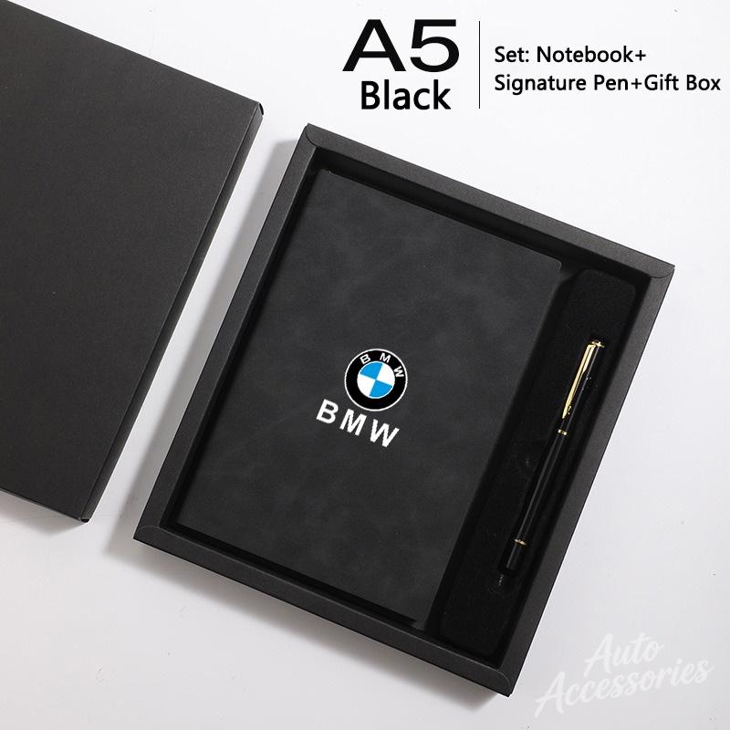A5 Business Notebook Signature Pen Gift Set Hardcover Journal For BMW X1 X2 X3 X5 X6 X7 G20 G32 G11 G12 F40 F30 F20 F34 Sticker DZ0