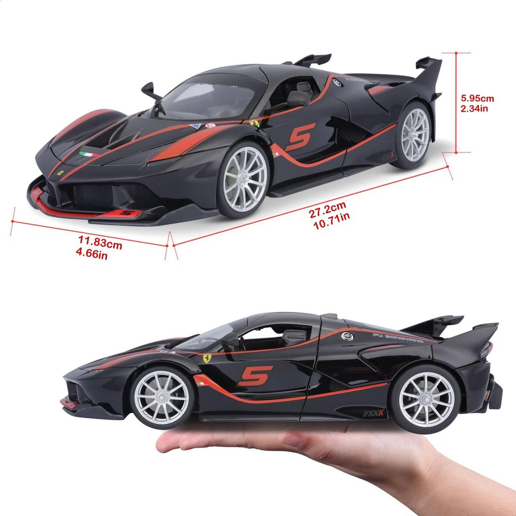 Bburago 1/18 Scale Ferrari FXX-K Black / Diecast Model Car 18-16012 (#70)