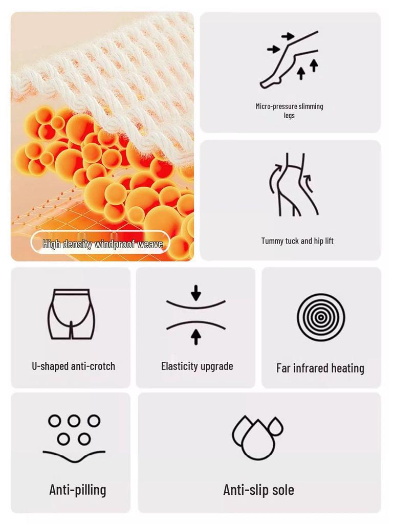 JIAZINI Женские серые микрокомпрессионные утягивающие леггинсы - на флисовой подкладке, не скользят, идеально подходят для весны и осени/зимы.