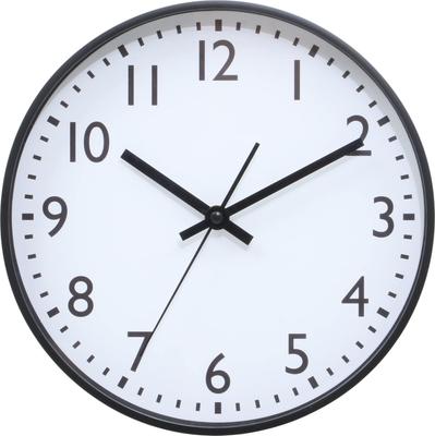 Fujiboeki Настенные часы Ширина 25 x Глубина 4 x Высота 25 см Черные Бесшумные С плавным ходом секундной стрелки Простые 37858 Маленькие