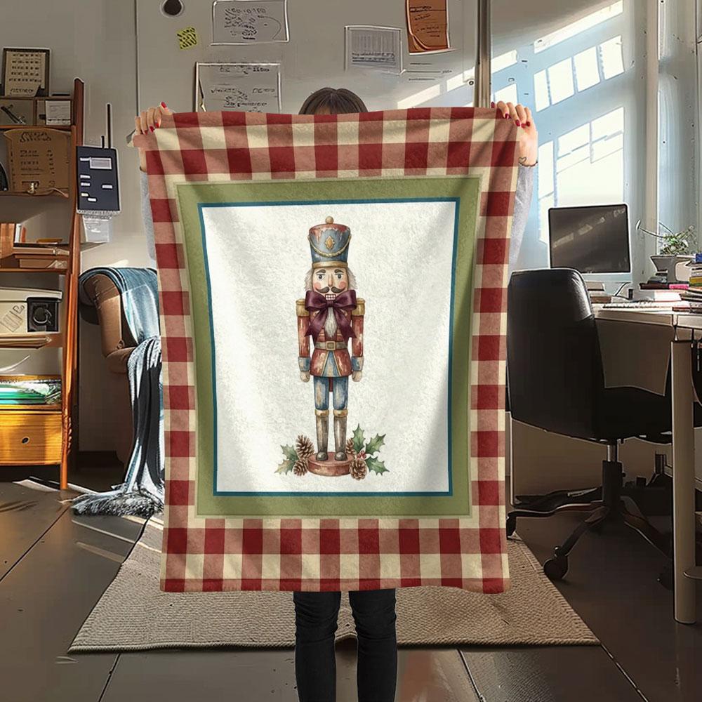 1PC Rabbit Plaid Frame New Patterned Flannel Blanket High quality All Seasons for Home Decor Warmth and Comfort Birthday Gifts Christmas Gifts
