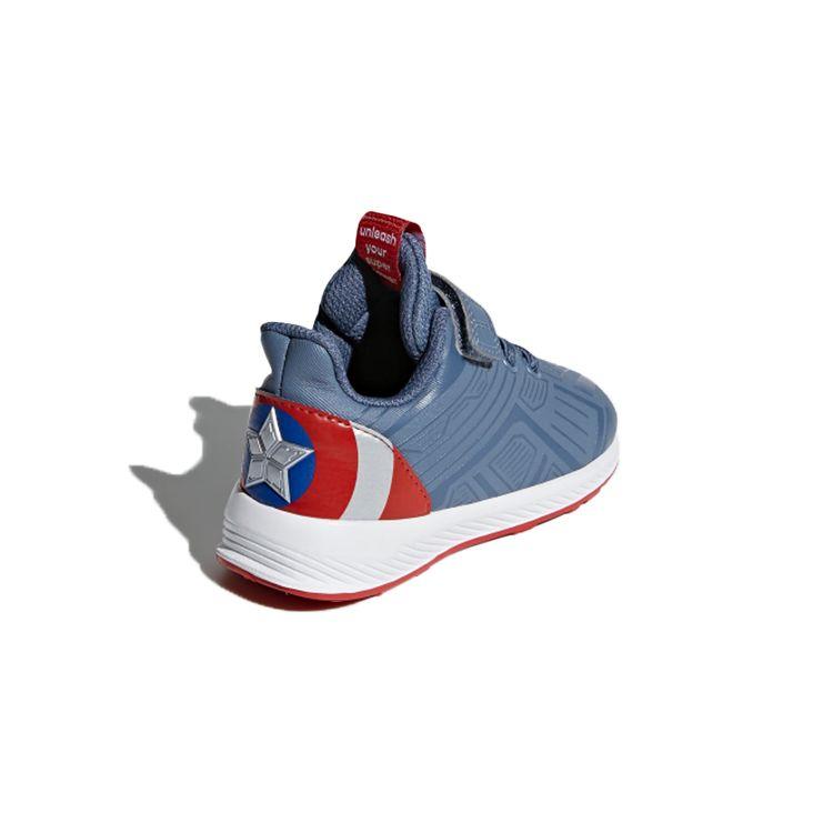 Adidas Rapida Run Avengers Casual Comfortable Breathable Low-Top Walking Shoes Baby Shoes Blue Red AH2652
