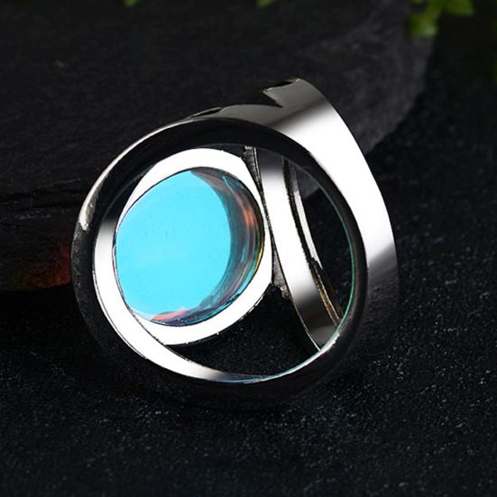 Женское большое овальное многоцветное кольцо на палец из искусственного лунного камня, ювелирный декор, подарок