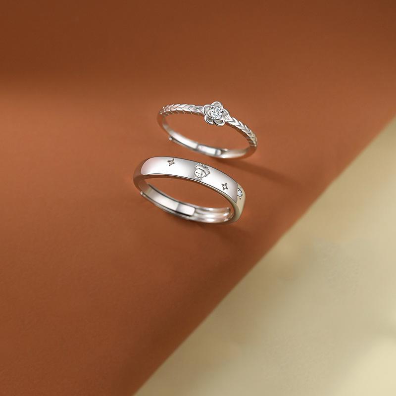 Кольца для пары «Маленький принц и роза»: Подарок на день рождения для девушки 2024