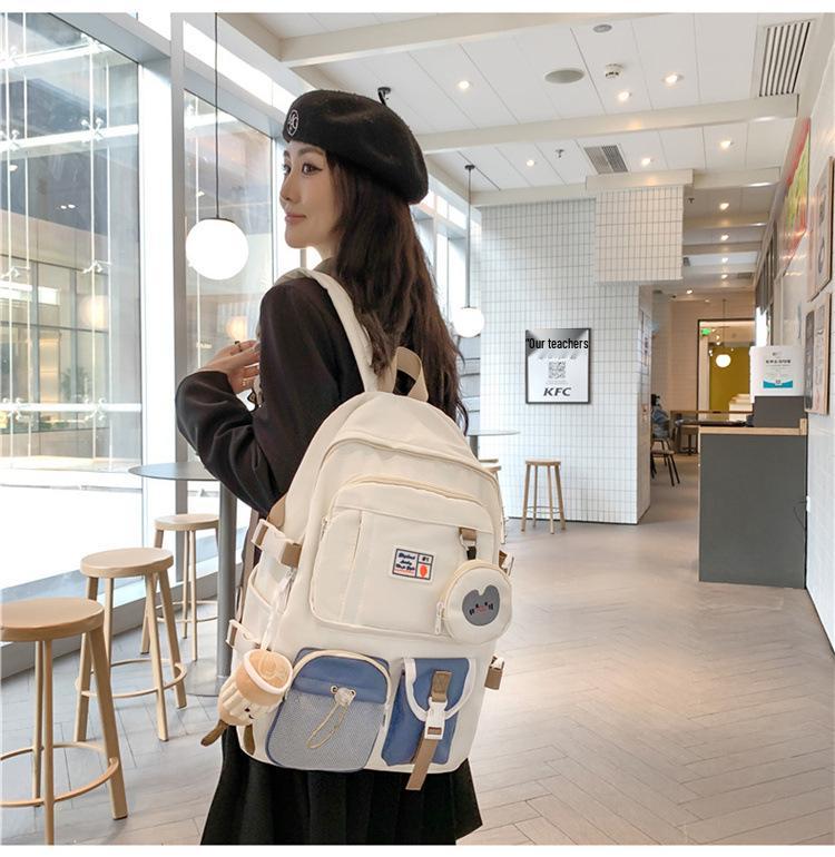 Модный рюкзак большой вместимости в корейском стиле для студенток – Легкий и идеально подходит для школы или путешествий