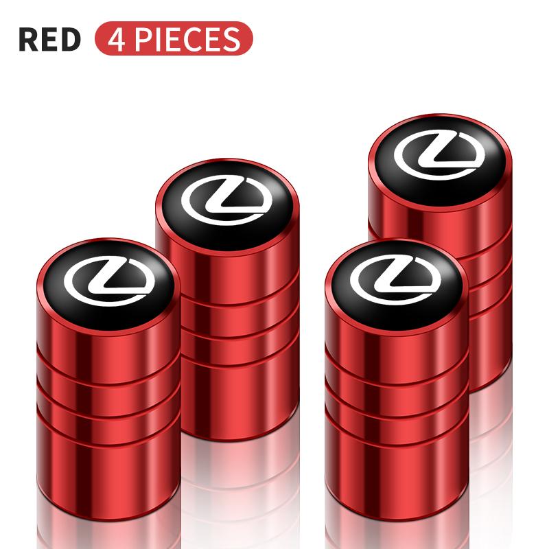 4Pcs Car Wheel Metal Valve Caps Auto Tire Air Stem Cover Bolt Cap For Lexus F-SPORT ES RX NX LS UX LM LX GX LC RZ IS CT GS RC HS