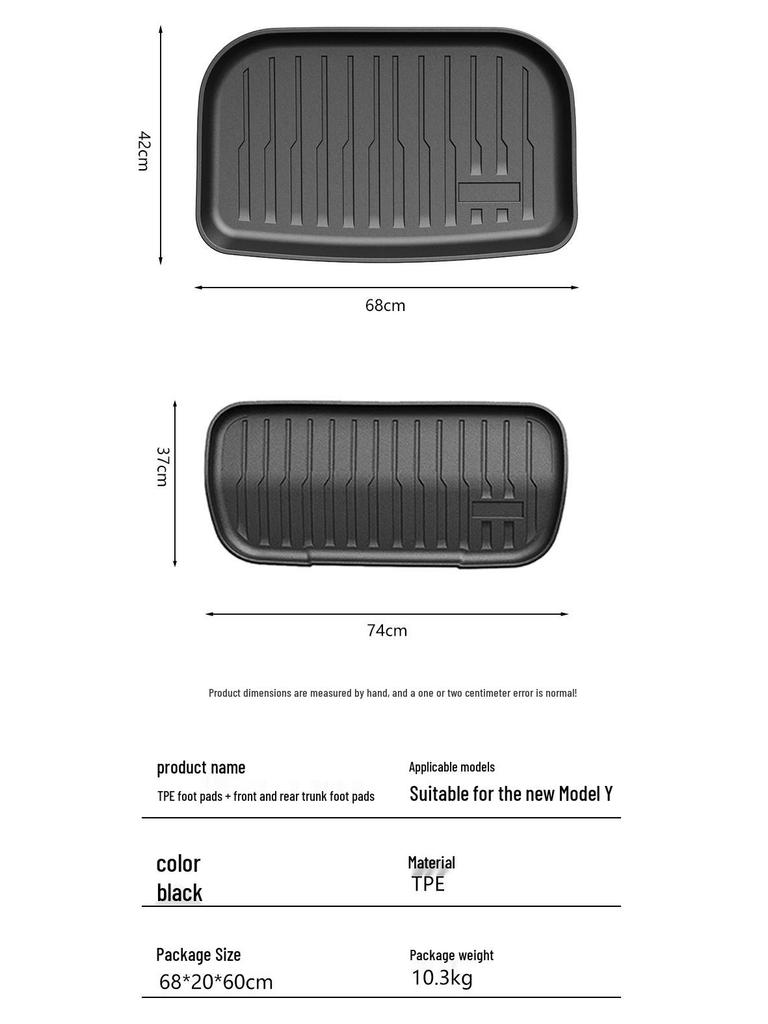 Tesla Model Y 2025 Рестайлинг TPE Коврики для пола и багажника с накладкой на спинку