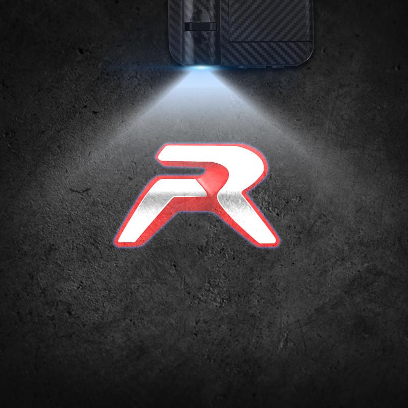 For Peugeot GT R Emblem RCZ 208 301 206 508 5008 308 Car Door Light Welcome Lamp Wireless Laser Projector Auto Decoration HD LED
