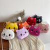 Fashion Princess Children's Mini Handbags Baby Girls PU Leather Small Shoulder Crossbody Bags Cute Cat Kids Coin Purse Wallet