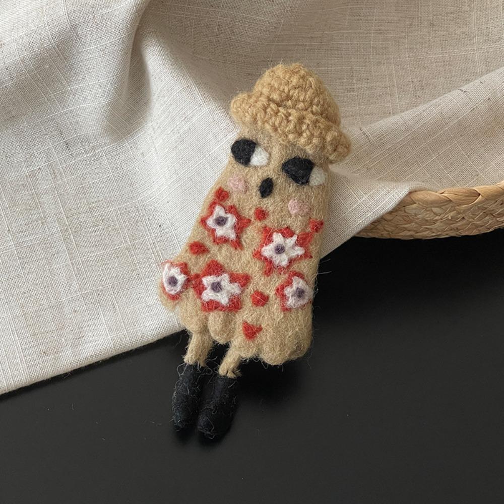 Puppy Wool Felt Animal Pendant Dog Cartoon Keychain Cartoon Rabbit Keyring Couple