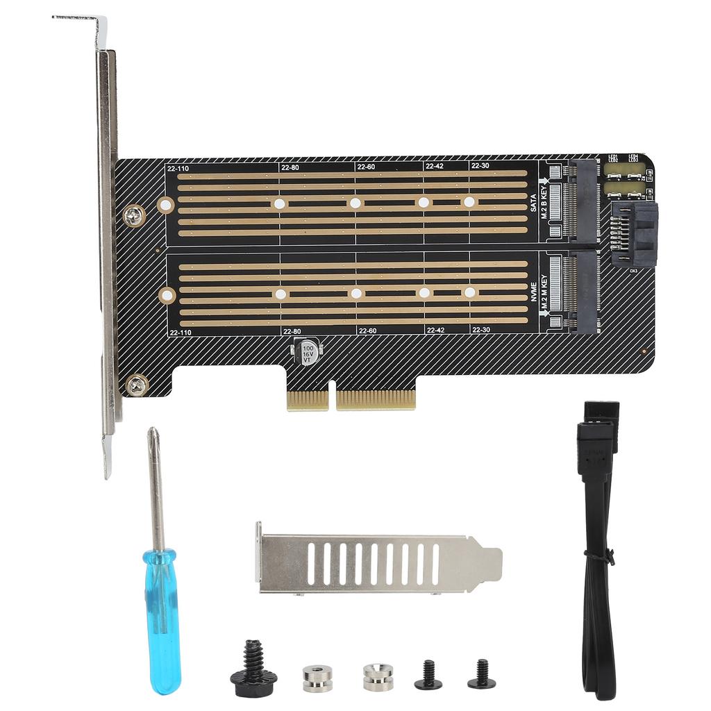 Riser Card SSD to PCIE SATA DualDisk Transfer Expansion Card for Windows OS X LINUX