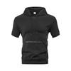 Men's Summer Casual Hooded Short-sleeved T-shirt Solid Color Top T-shirt