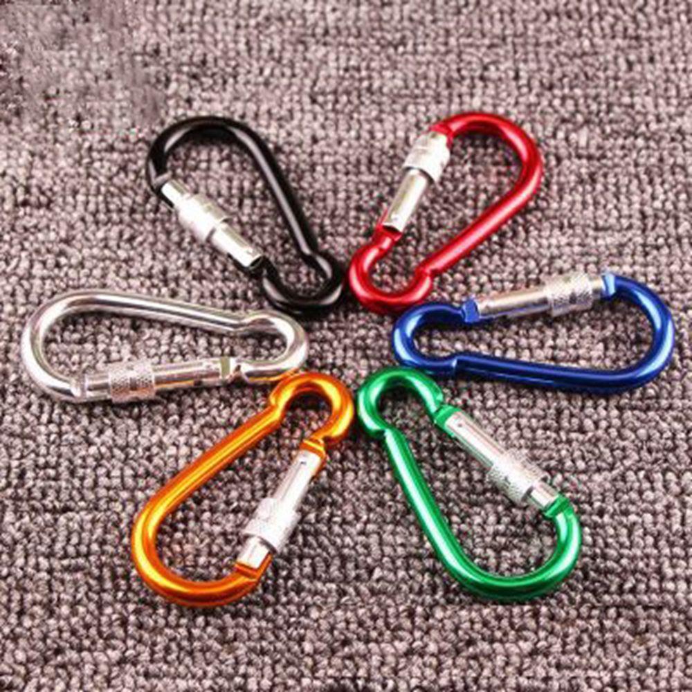 Multi-color Aluminium Equipment Alloy Carabiner Buckle Keychain Camping Hiking Hook Climbing Button
