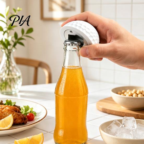 Portable Beer Opener Imitation Golf Ball Bottle Opener, Ergonomic Creative Themed Bar Tool Accessories for Men Kitchen Home And Party Use, Compact