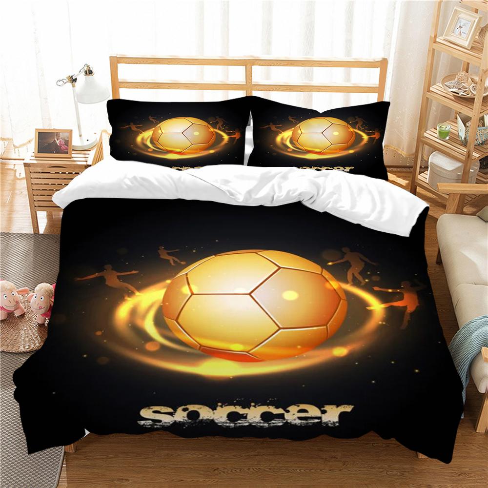 Bedding Cover Suit Football 3D Home Bedclothes Highly Quilt Cover King Queen Size Bedding Fashion Duvet Cover Set
