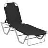 VidaXL Chaise Longue Aluminium Et Textilène Noir 310525