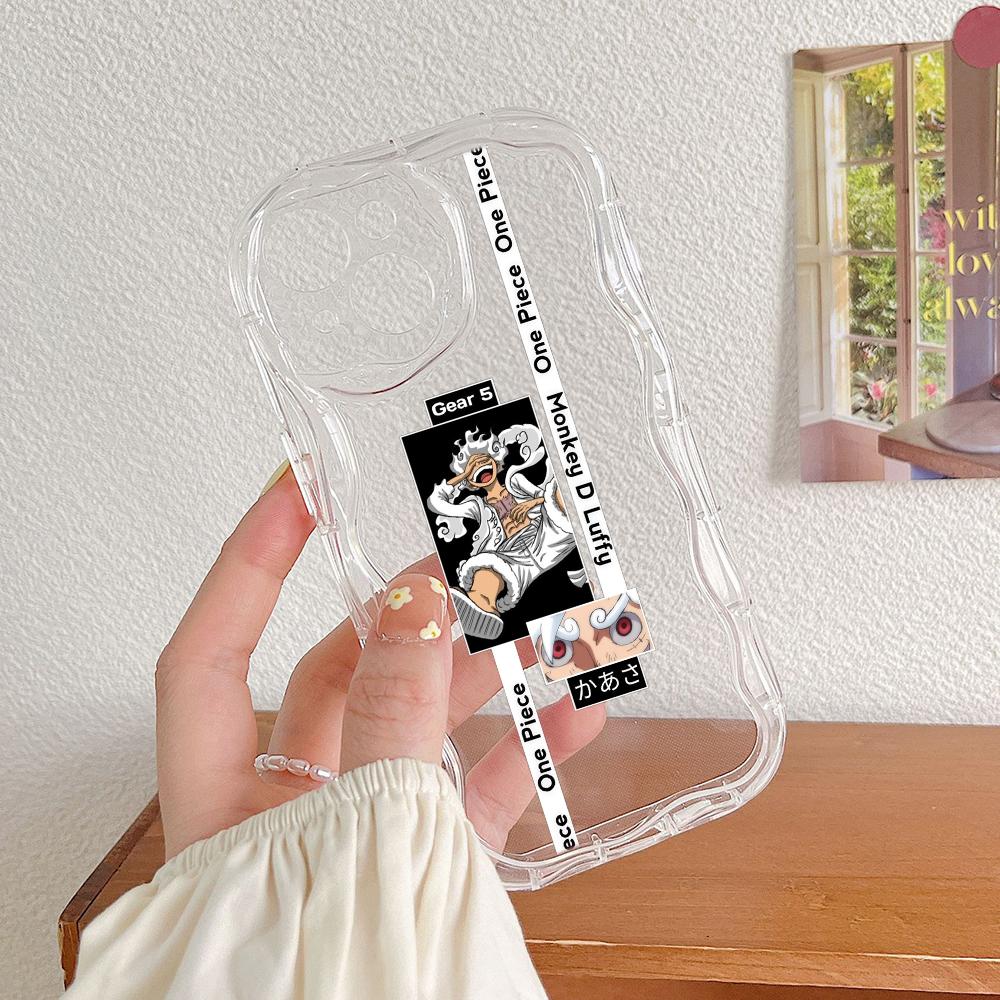 Чехлы для телефонов LZ28 One Piece Luffy Gear 5 Clear Soft Wave для Samsung S24 S23 Ultra S20 FE A54 A14 A52s A51 S10 Huawei Honor 90, защитная задняя крышка