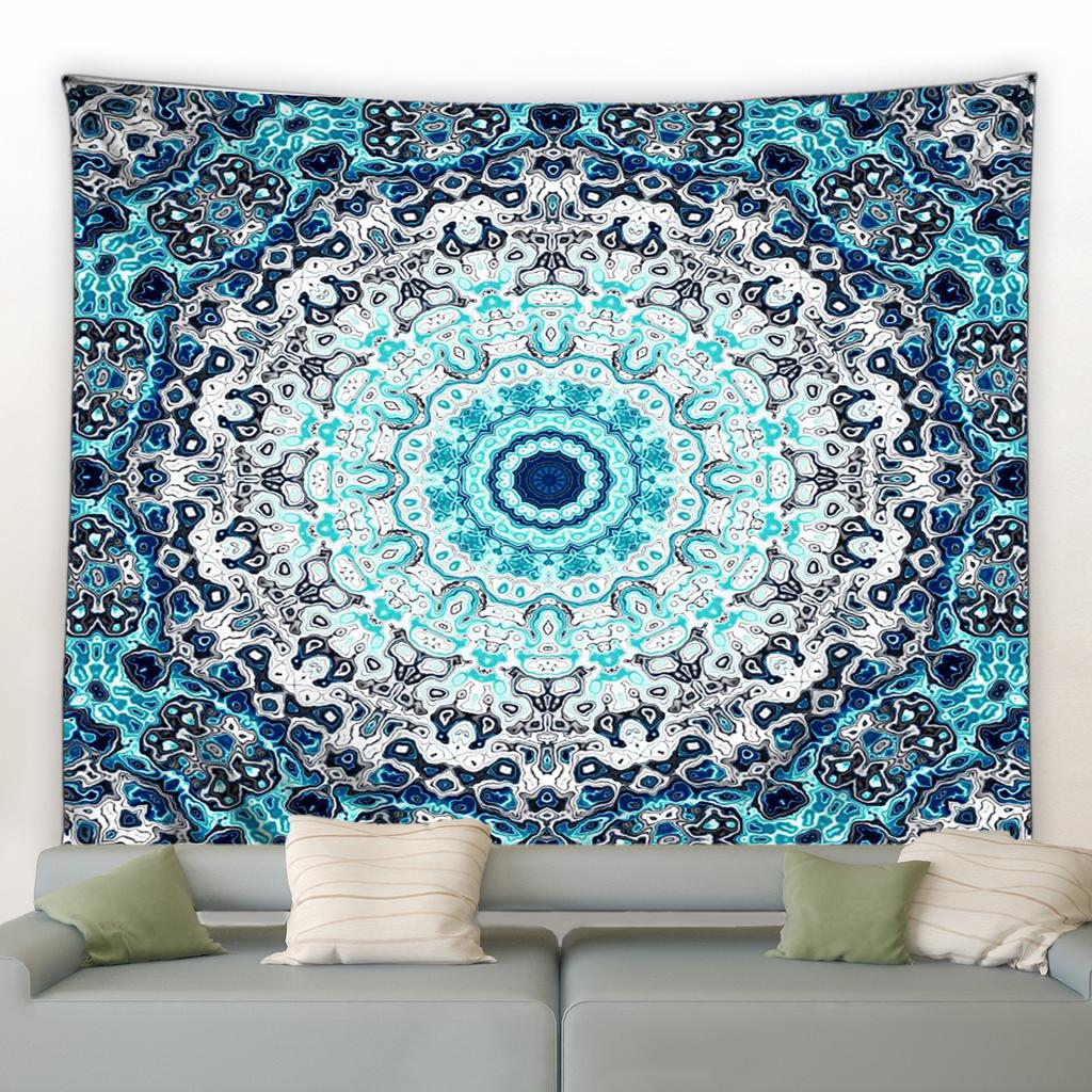 Геометрический богемный мандала цветок гобелен современная мода для дома гостиная общежитие украшение настенный коврик для пикника гобелен